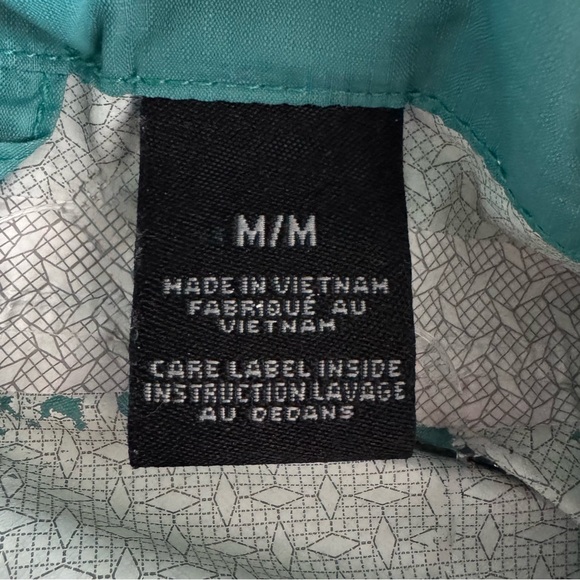 Marmot Hooded Rain Jacket Teal Lightweight Waterproof Shell Raincoat Medium - Picture 10 of 11